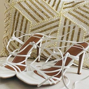 ASOS strapped tie heel sandals